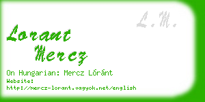 lorant mercz business card