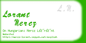 lorant mercz business card